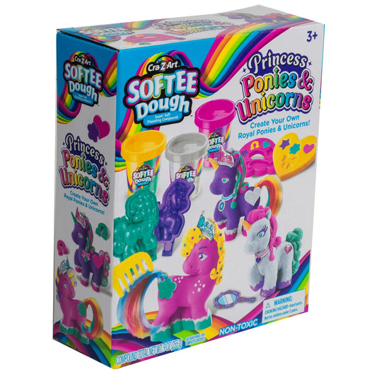 Softee Dough Cra-Z-Art Pony y Unicornio 1 Kit de Masa Multicolor, para Niños de 3 Años en Adelante