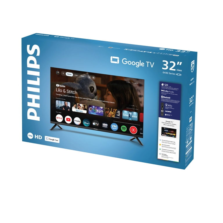 Philips 32" Clase HD (720p) Google Smart LED TV (32PFL6446/F7)