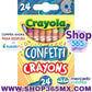 Crayola Confetti Crayones, Crayones multicolores, Útiles escolares, Útiles para colorear para niños, 24 unidades