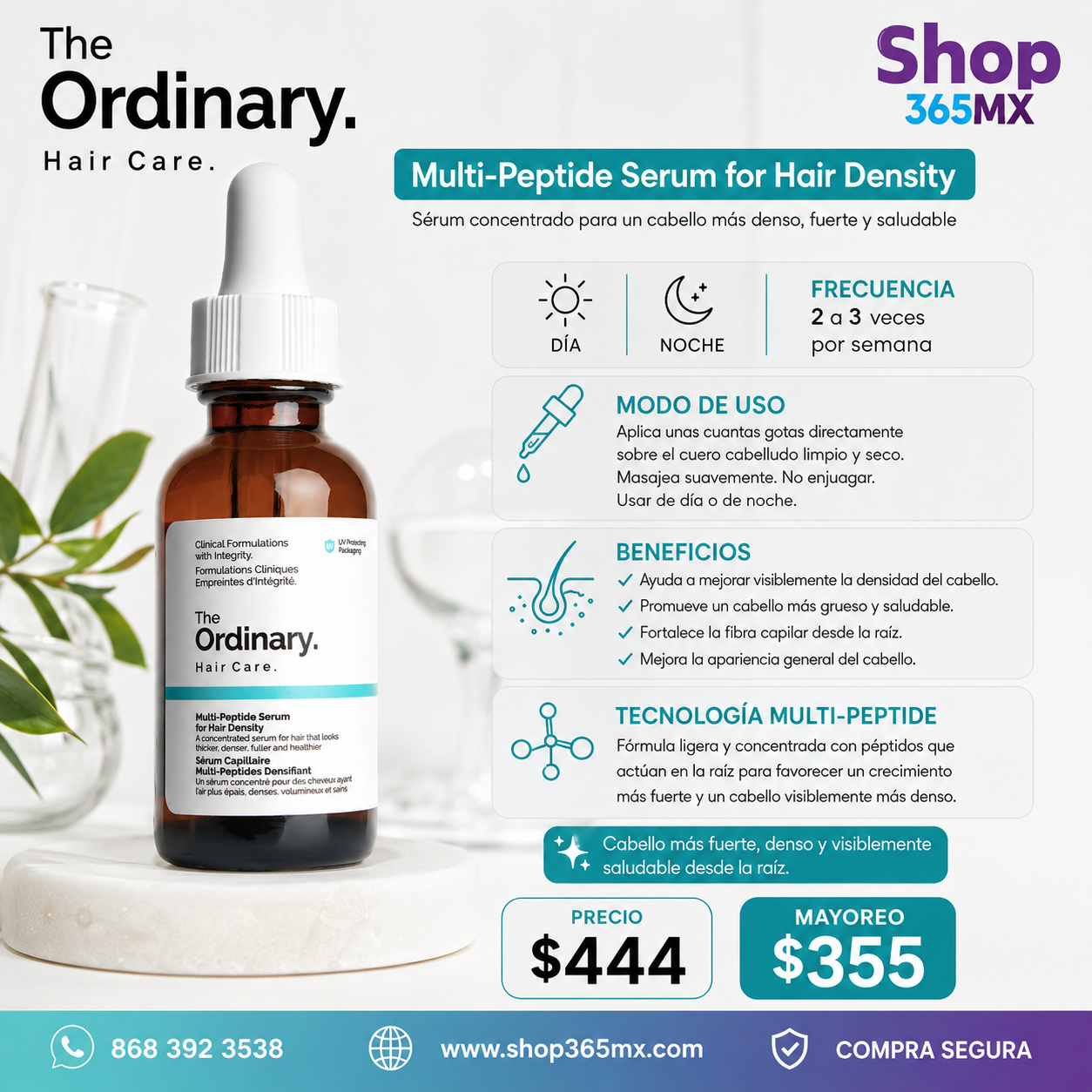 Suero multipéptido para la densidad del cabello THE ORDINARY