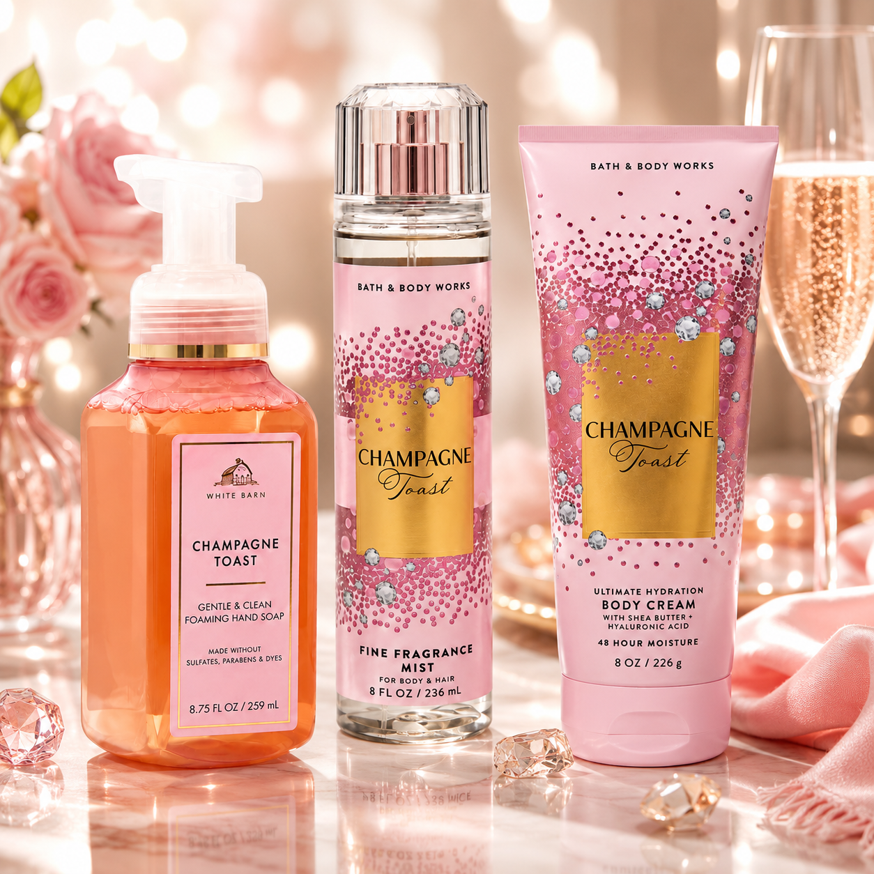 Champagne Toast Set – Bath & Body Works 3 PZAS
