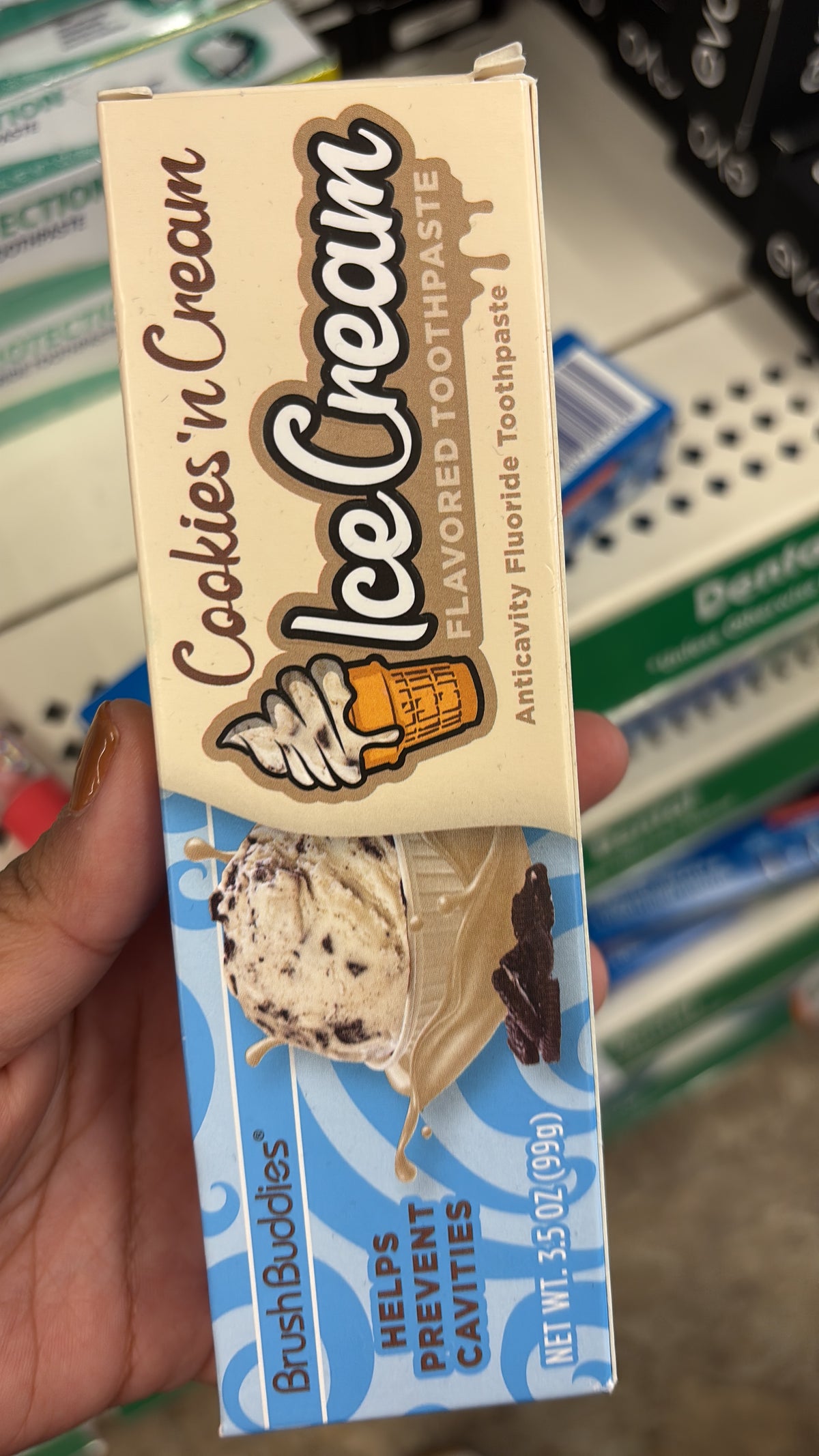 BrushBuddies Cookies’n Cream Ice Cream Flavored Toothpaste