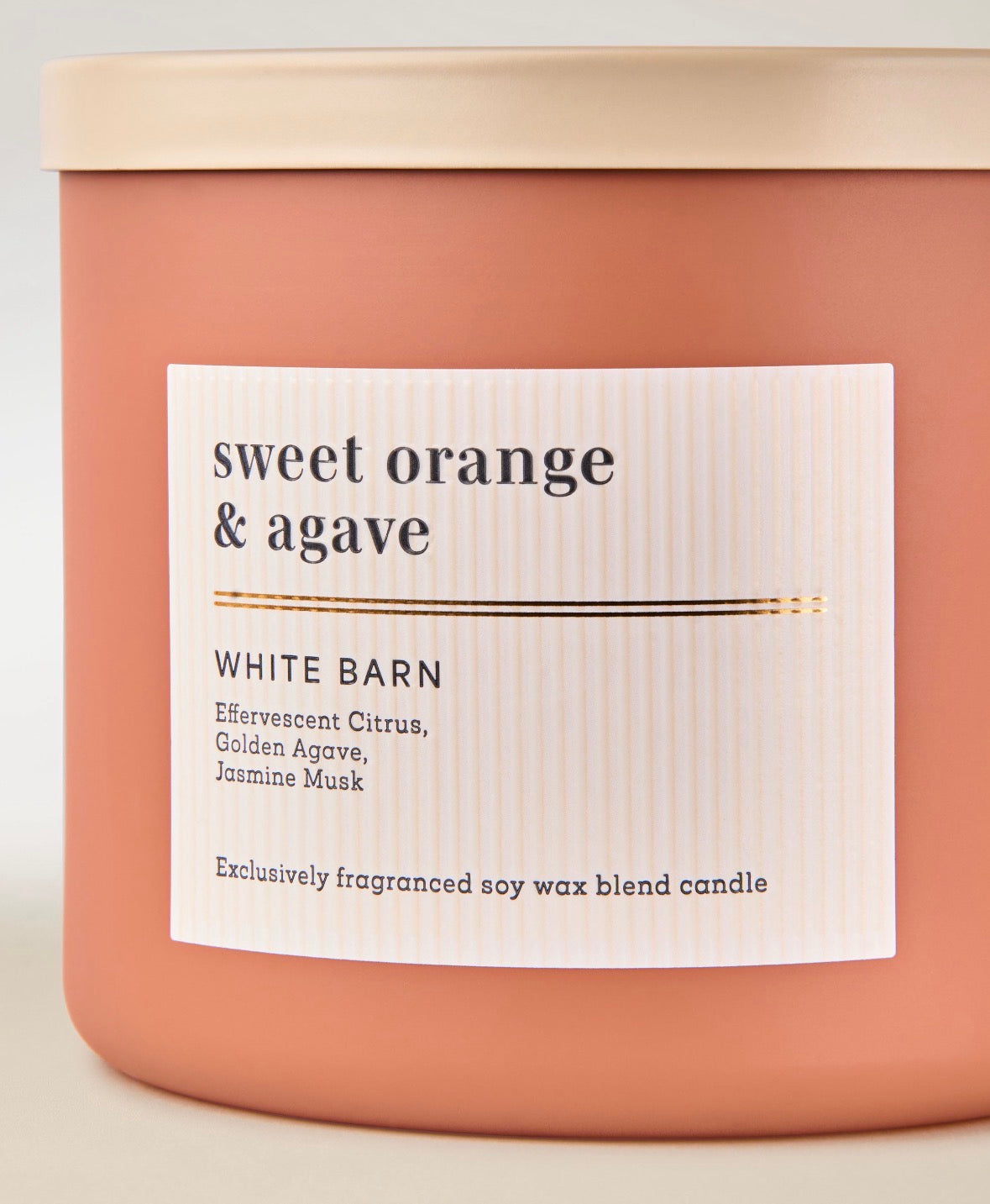 Vela Sweet Orange & Agave 3 Mechas Bath & Body Works White Barn – 14.5 oz / 411 g