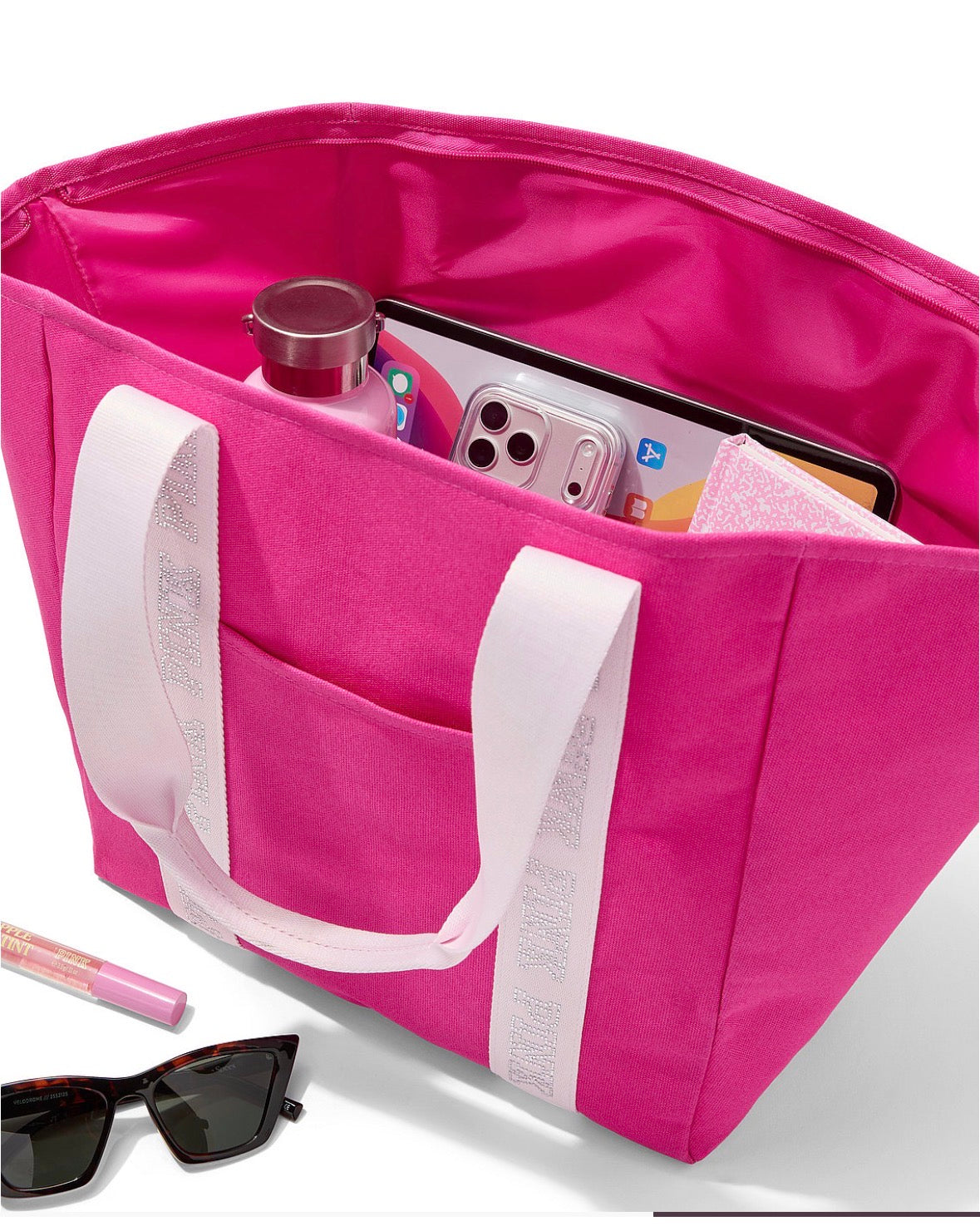 Victoria’s Secret PINK Tote Bag Rosa – Bolsa Grande con Asas Logo PINK