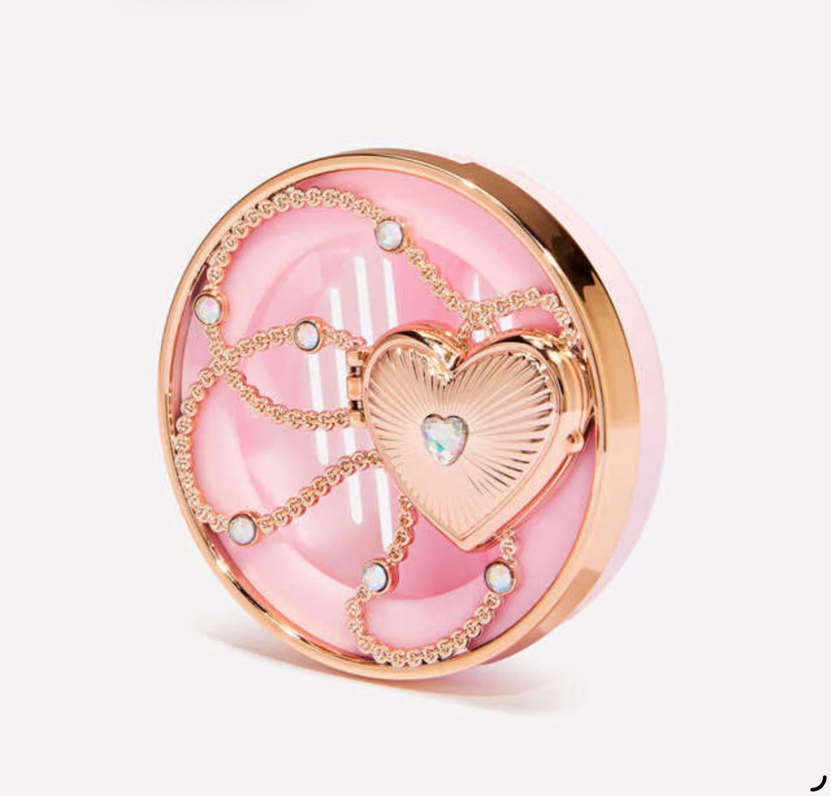 Bath & Body Works Locket Car Fragrance Holder – Porta Aromatizante Corazón Rosa para Auto