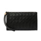 Victoria’s Secret Large Pouch Wristlet Black Woven Clutch Negro Tejido