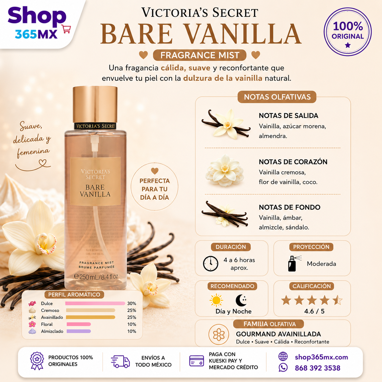 Body Mist Bare Vanilla Victoria’s Secret