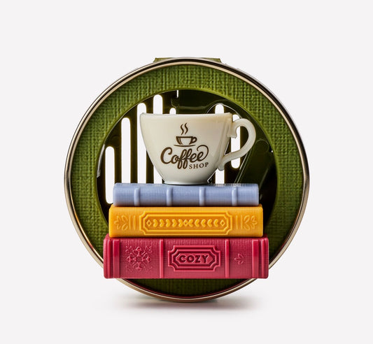 Car Fragrance Holder Taza de Café y Libros | Porta Aromatizante para Auto