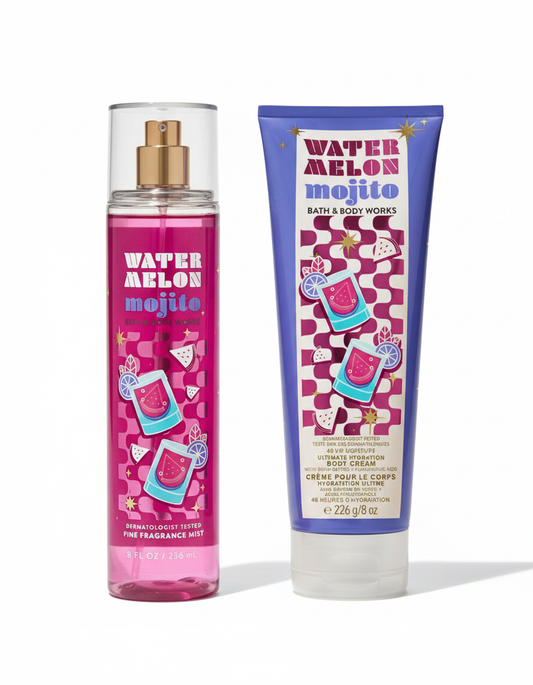 Set Bath & Body Works: Watermelon Mojito (Mist + Crema Corporal)