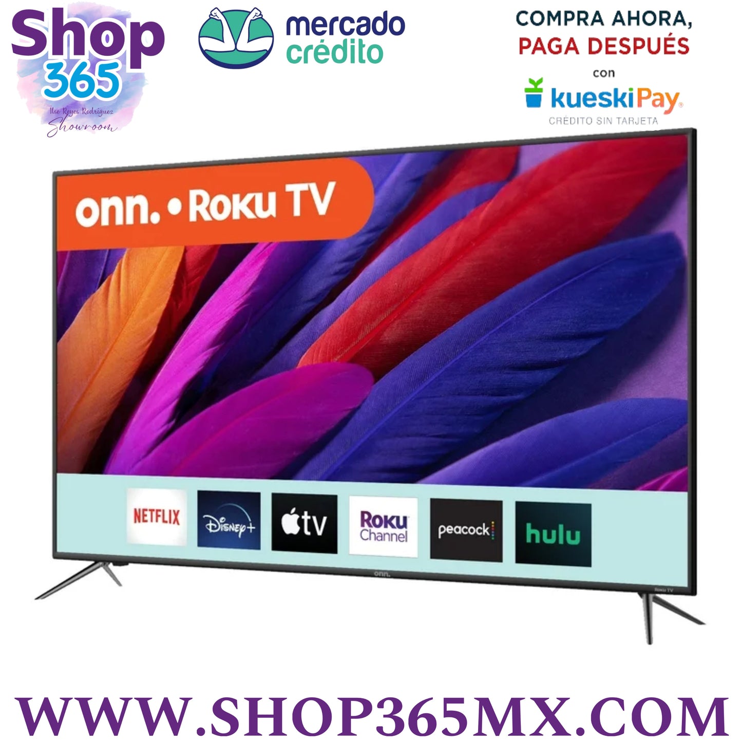 onn Televisor Inteligente 4K UHD (2160P) LED Roku de 65" con HDR (100012587)