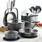 Tramontina Primaware Juego de Utensilios de Cocina Antiadherentes de 18 Piezas, Asfalto