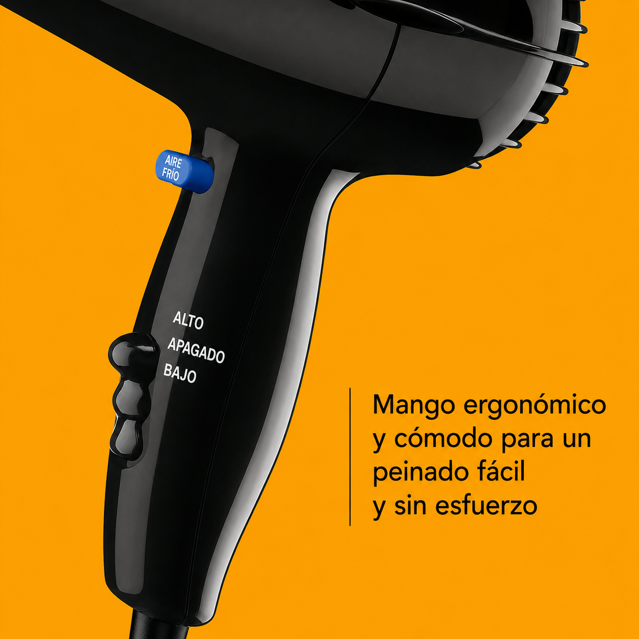 Mid Size Conair Secador de Pelo de Cerámica, 1875 Vatios, Compacto, de Secado Rápido, Negr