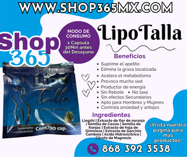 Lipotalla Blue Loss Size Mayoreo 10 piezas