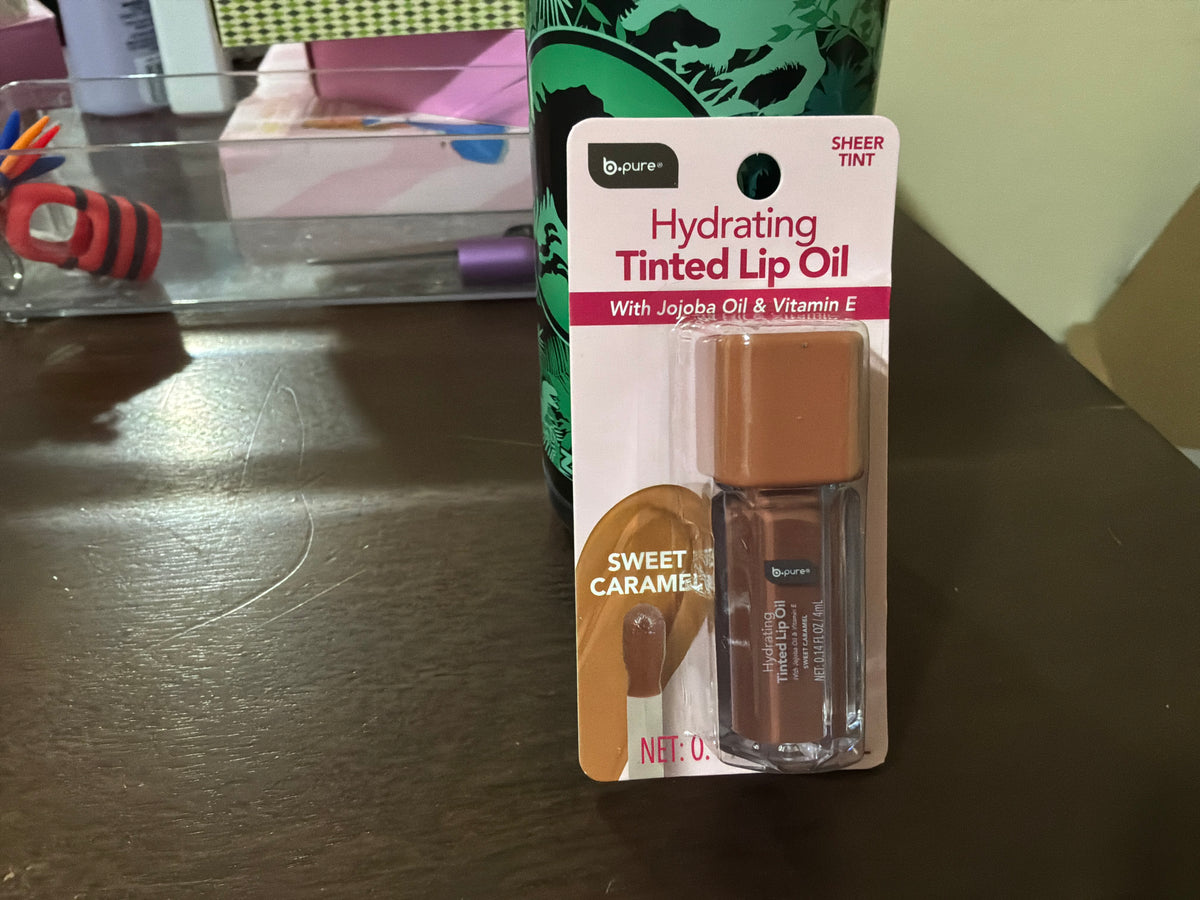 Bpure Hydrating Tinted Lip Oil Sheer Tint Sweet Caramel