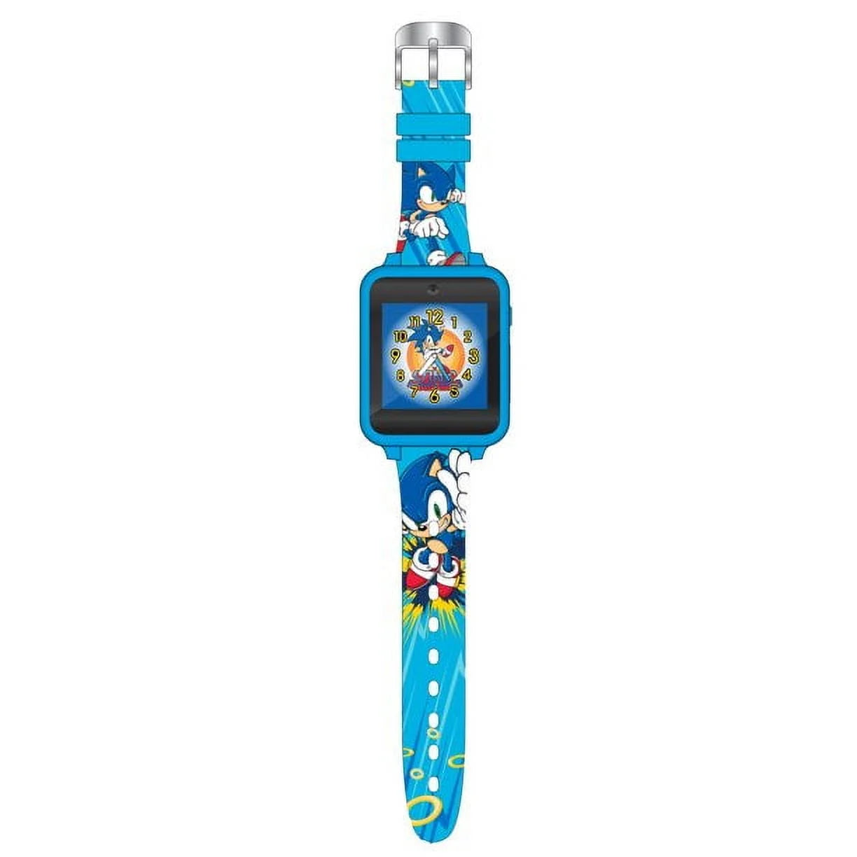 Sonic The Hedgehog SEGA Reloj Inteligente Unisex Infantil iTime con Correa de Silicona y Caja Azul de 42 Mm