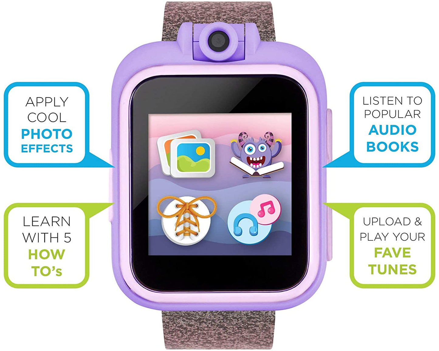 iTech Junior Conjunto de Auriculares y Reloj Inteligente Unisex para Niños - Tiburón Azul 900441M-40-F01