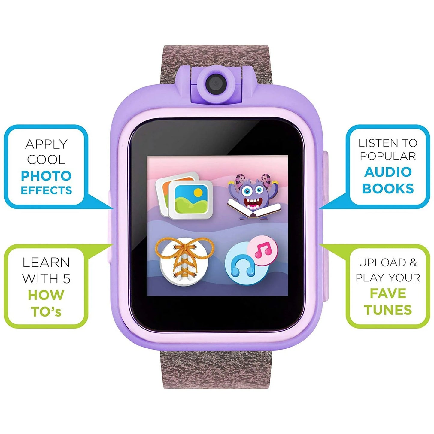 iTech Junior Conjunto de Reloj Inteligente y Auriculares para Niños Camuflaje Negro/gris