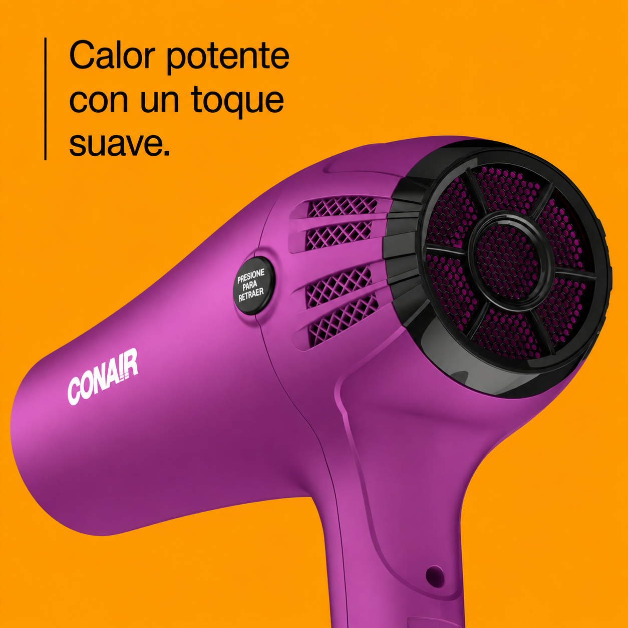 Conair Secador de Cabello Iónico Cerámico Cord-Keeper, Cable Retráctil, Difusor y Concentrador