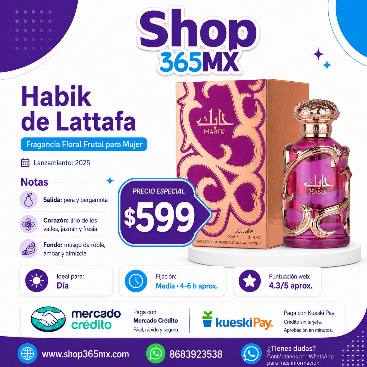 LATTAFA Habik For Women EDP M 100ML