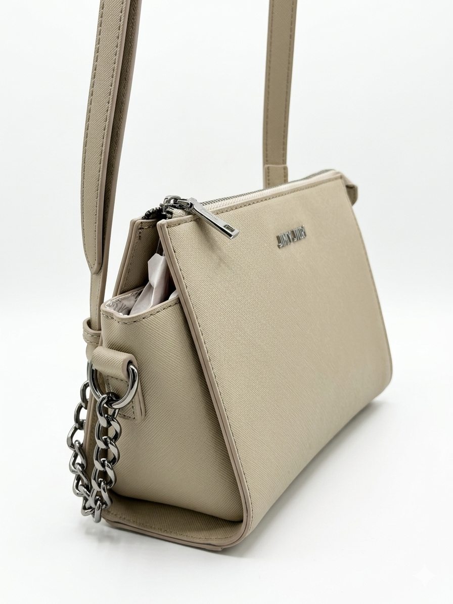 STEVE MADDEN BLEXI TOP ZIP CROSSBODY TAUPE