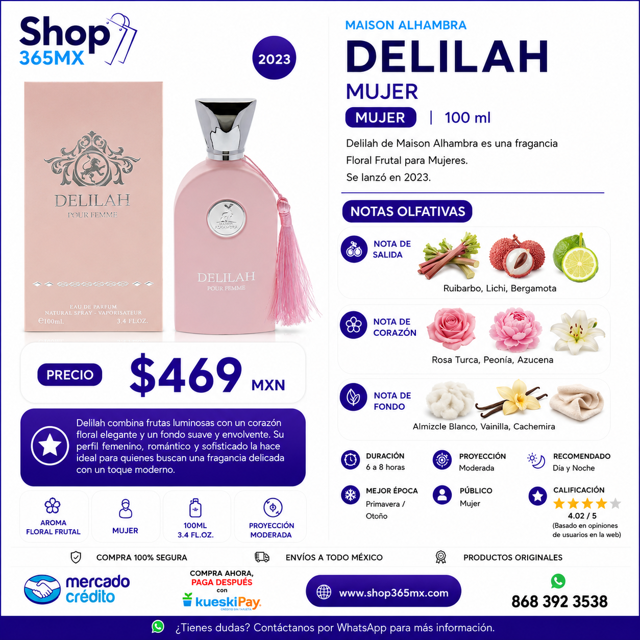 Maison Alhambra Delilah EDP M 100ML