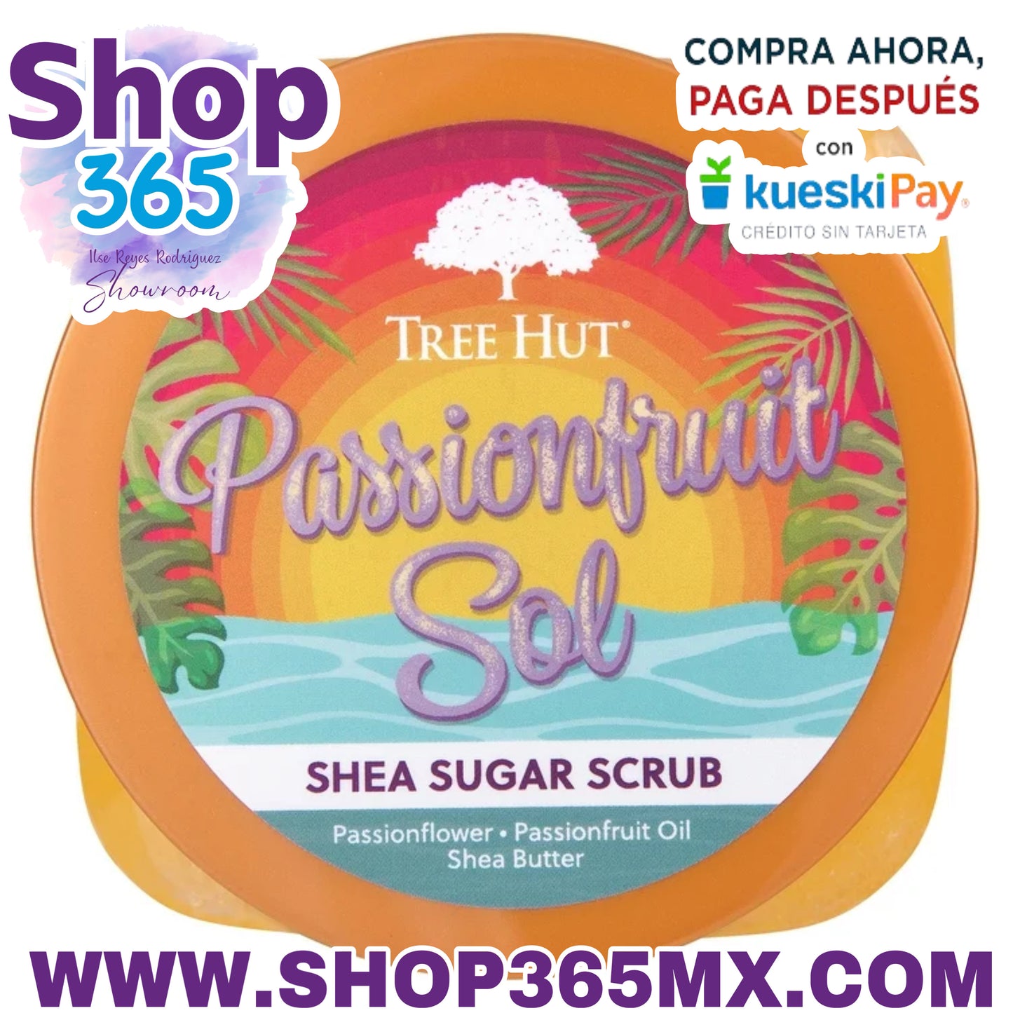 Exfoliante Tree Hut Maracuyá Sol Karité Azúcar, 18 oz