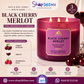 Vela Black Cherry Merlot 3 Mechas Bath & Body Works White Barn – 14.5 oz / 411 g