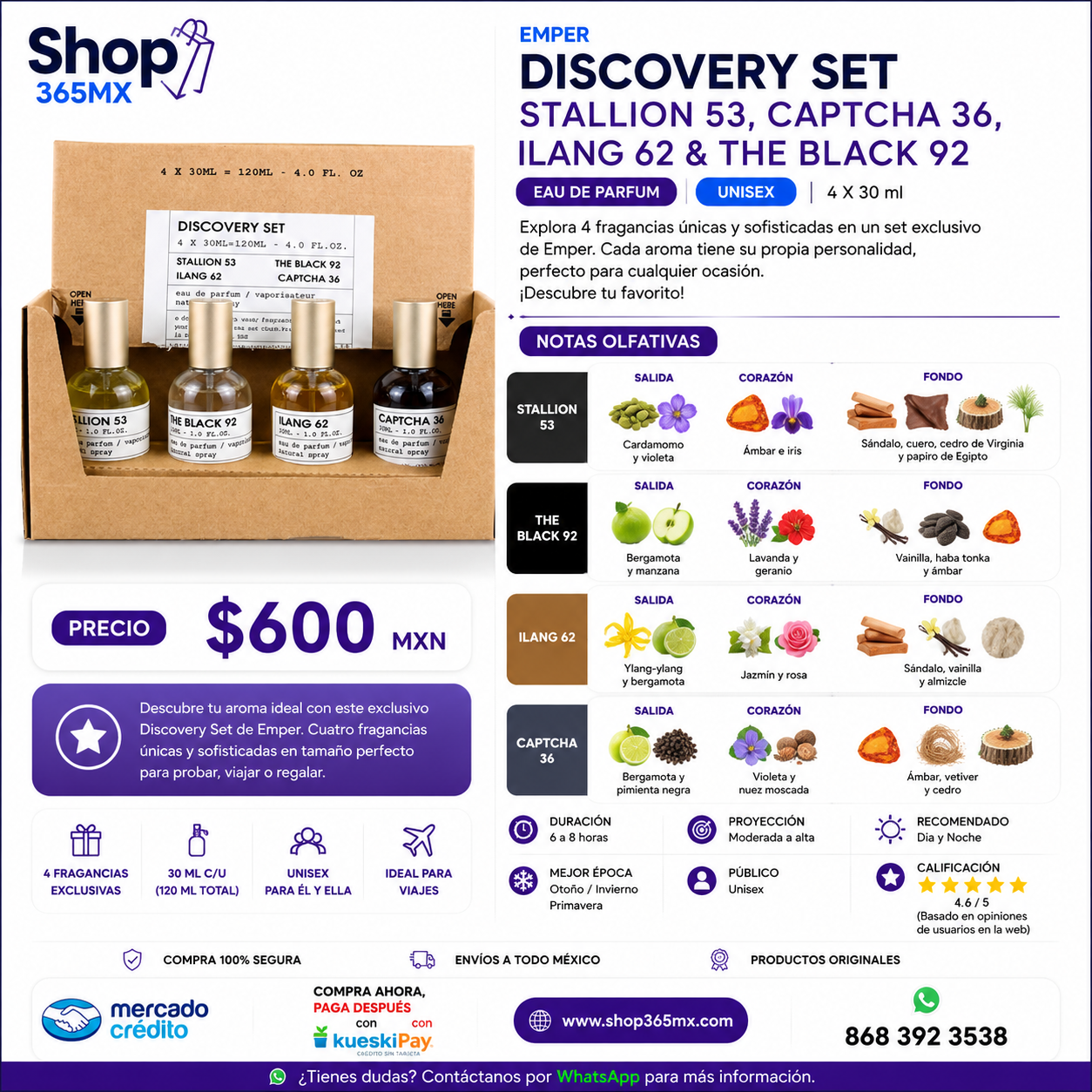 EMPER DISCOVER SET 4 PZA 30ML
