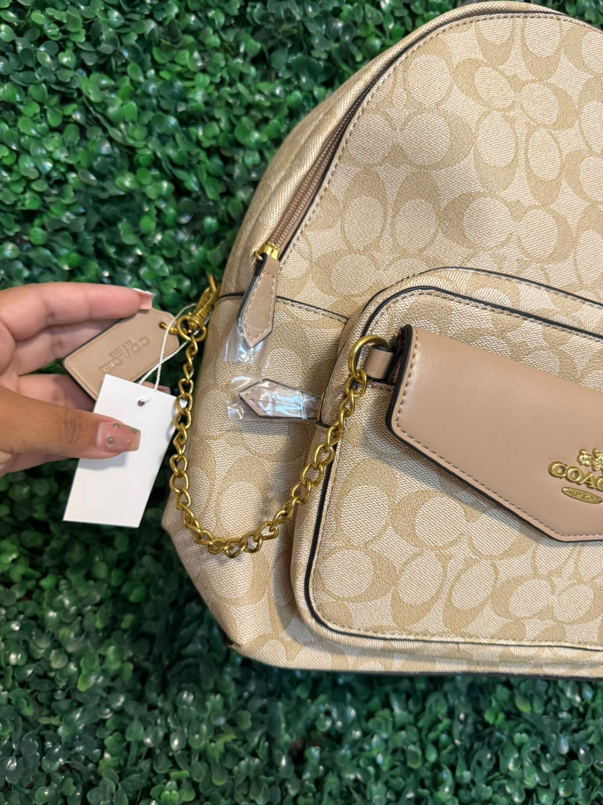 Mochila Coach Beige