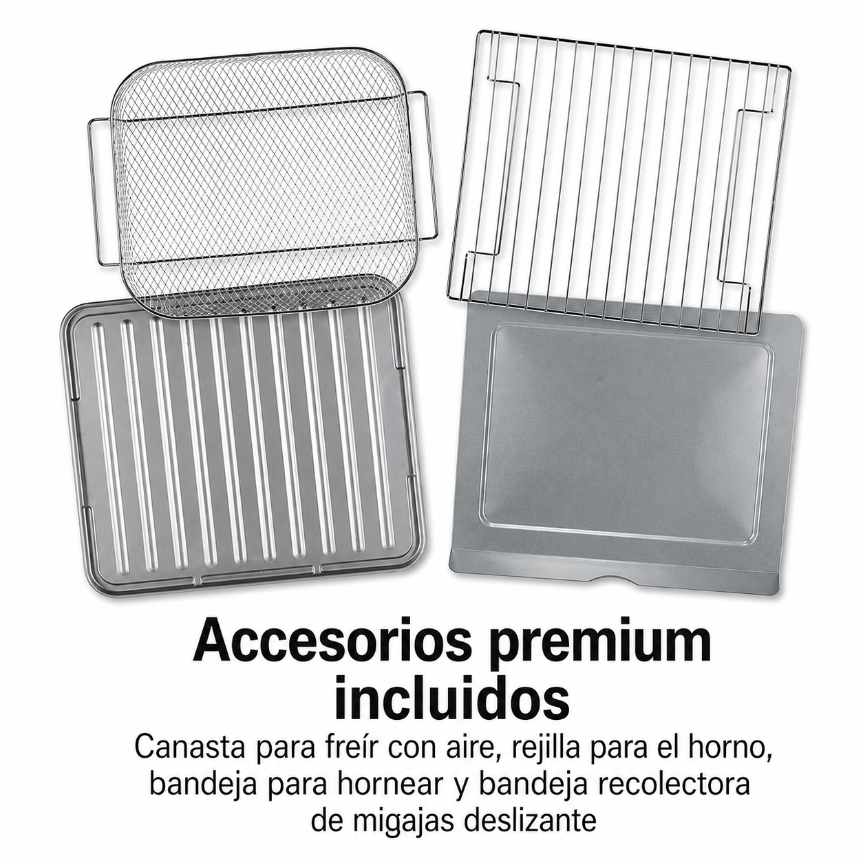 Hamilton Beach Easy View XL Horno Tostador con Freidora de Aire con Sure-crisp, 1750W, Capacidad para 6 Rebanadas, 31460