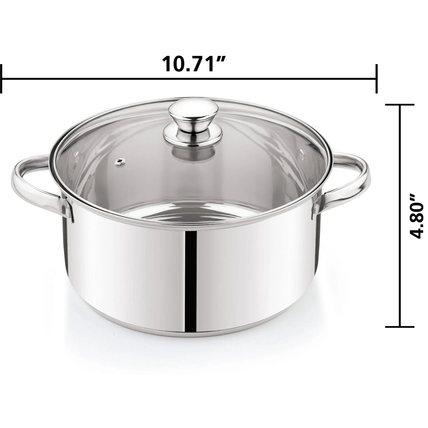 Mainstays Juego de Utensilios de Cocina y Sartenes de Acero Inoxidable Antiadherente de 10 Piezas