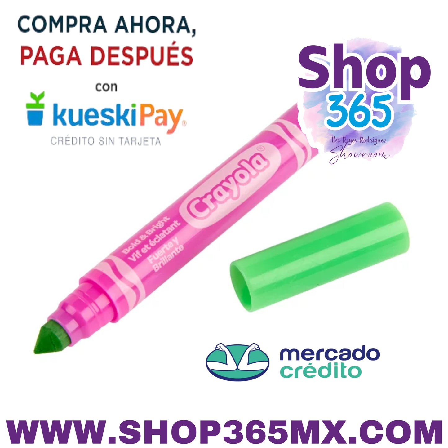 Marcadores lavables Crayola Bold & Bright, línea ancha, suministros para libros para colorear, 10 unidades