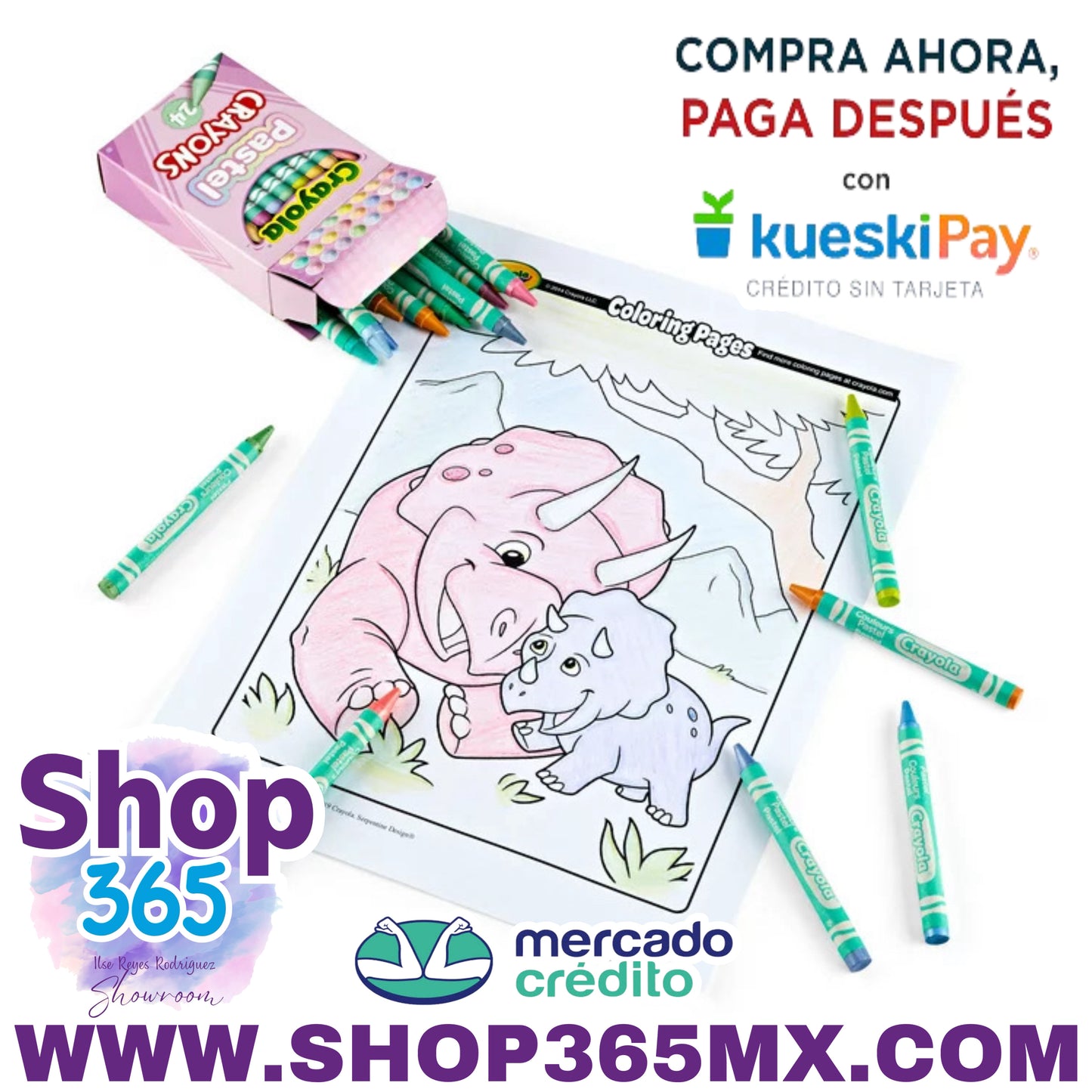 Crayola Crayones pastel de 24 quilates, útiles escolares, artículos de arte, regalos creativos para niños a partir de 3 años