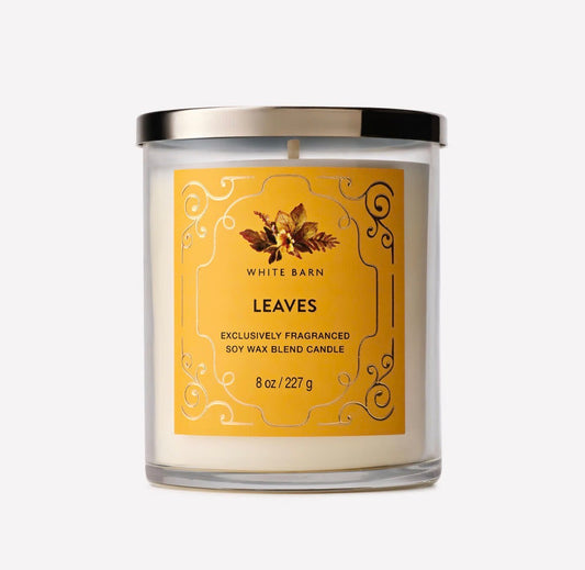 White Barn Leaves – Vela Aromática de 1 Mecha 227 g | Bath & Body Works