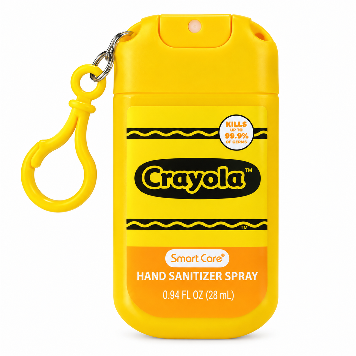 Crayola Smart Care Antibacterial en Spray con Clip 28 ml – Amarillo