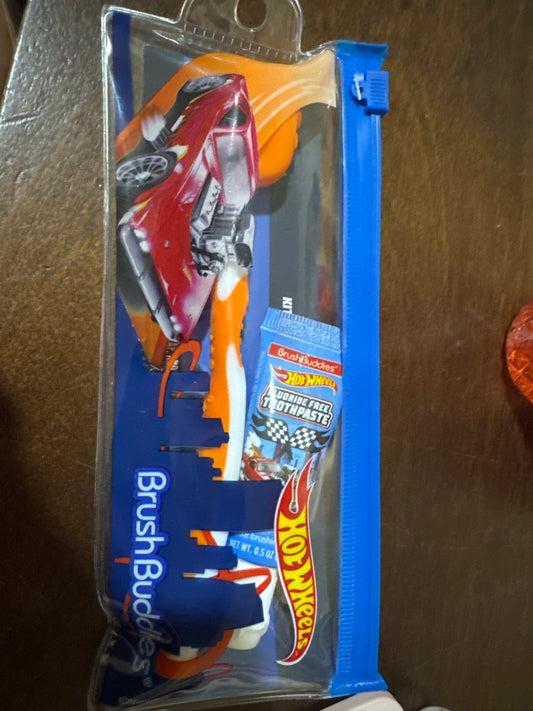 Brush Buddies Set Cepillo Pasta Hotwheels
