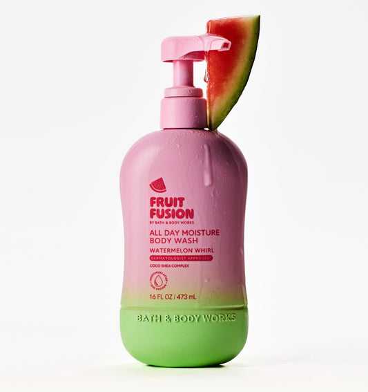 Bath & Body Works Fruit Fusion Watermelon Whirl – Gel de Baño Hidratante 473 ml