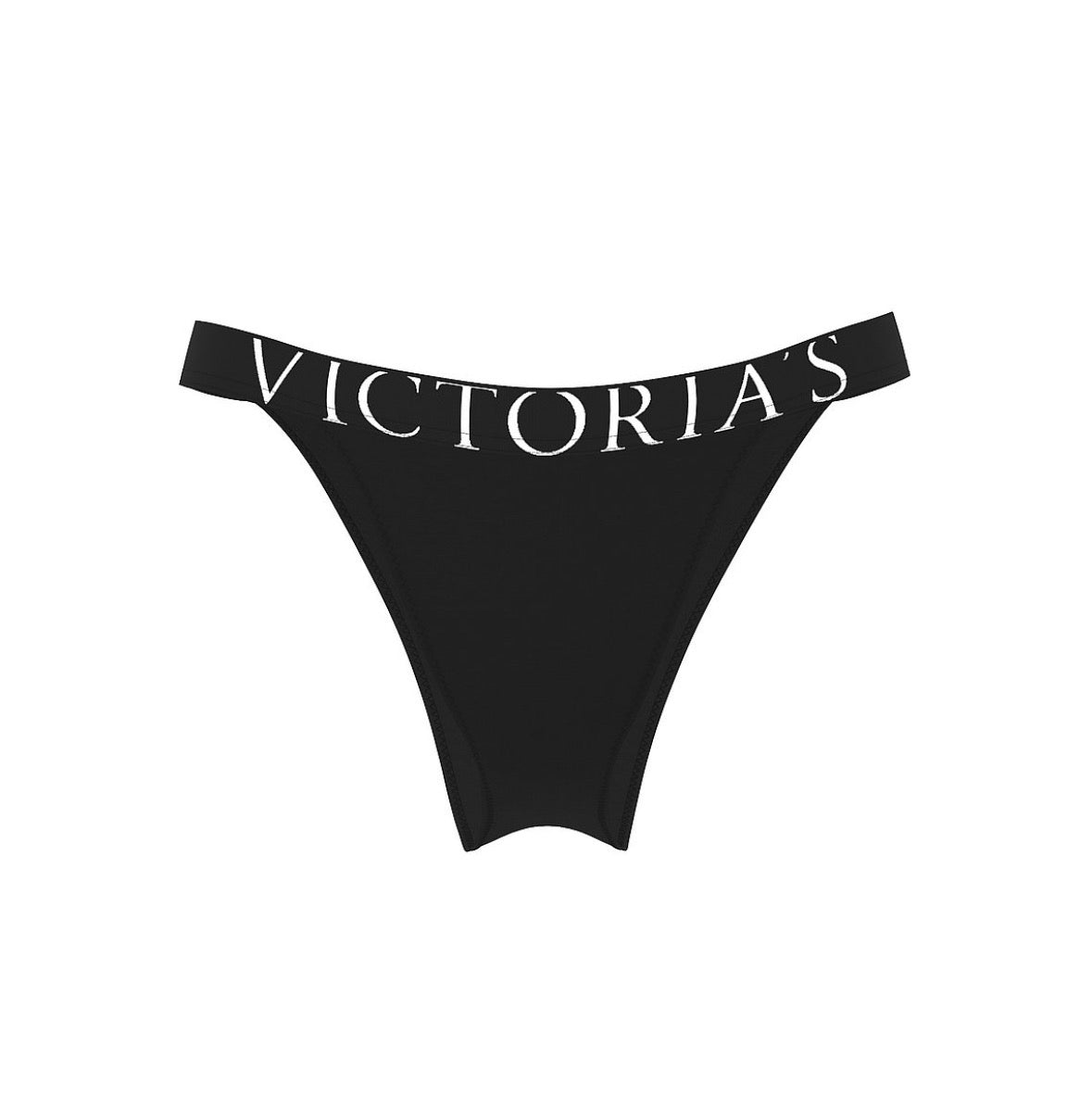 Victoria’s Secret Panty Negro con Cintura Elástica con Logo