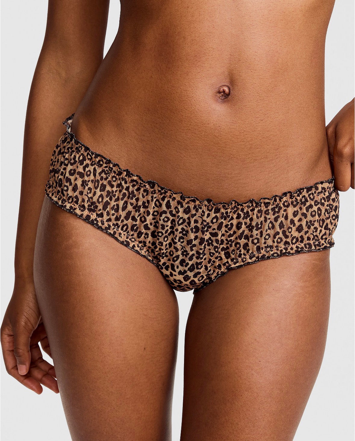 🐆 Panty Hipster de Malla con Estampado Leopardo para Mujer