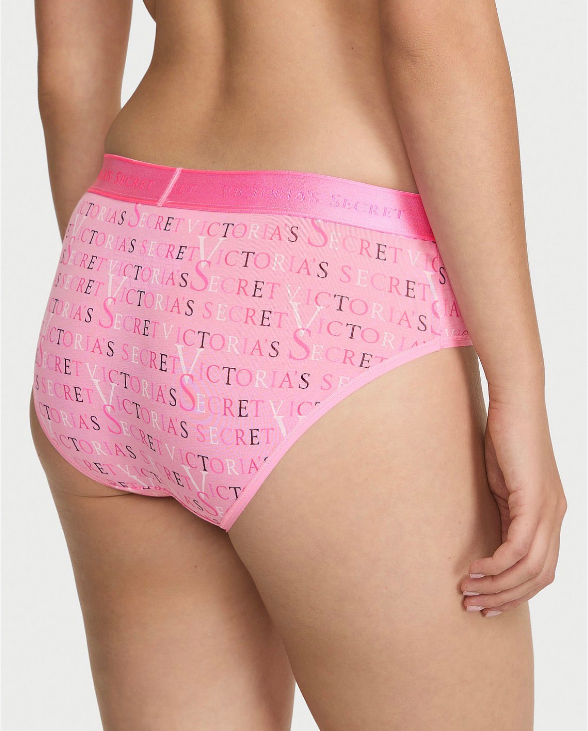 Victoria’s Secret Bikini Panty Rosa con Estampado Logo All Over