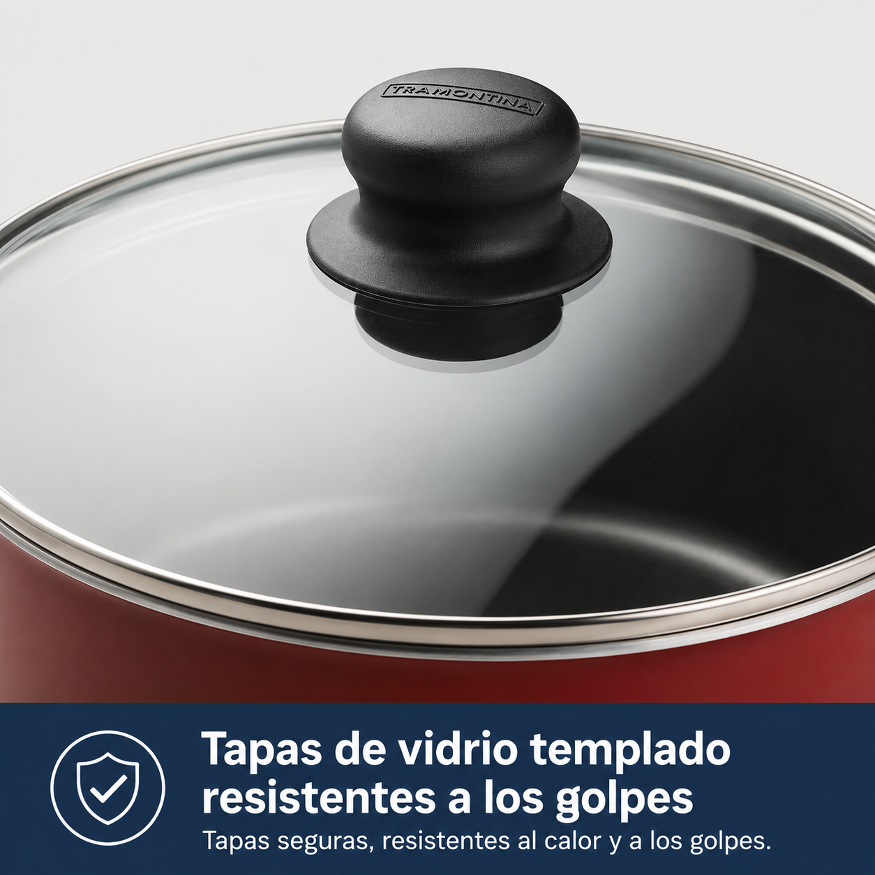 Juego de utensilios de cocina antiadherentes Tramontina Primaware de 18 piezas, rojo