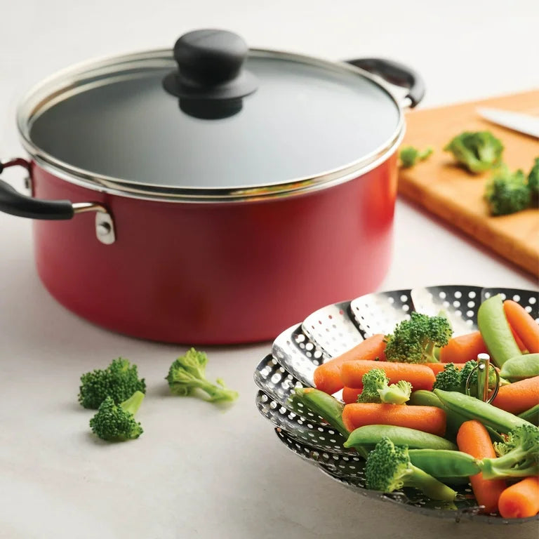 Juego de utensilios de cocina antiadherentes Tramontina Primaware de 18 piezas, rojo