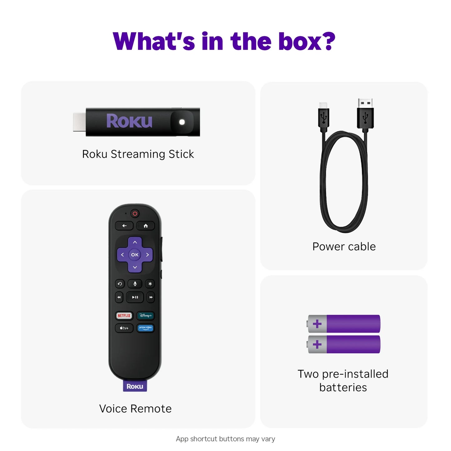 Roku Streaming Stick 2025 - Dispositivo de Streaming HD Roku para Televisión con Control Remoto por Voz - Televisión Gratuita y en Vivo