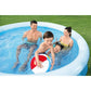 Bluescape Fast Set Juego de piscina sobre el suelo inflable redonda de 10' x 30" con lados blandos