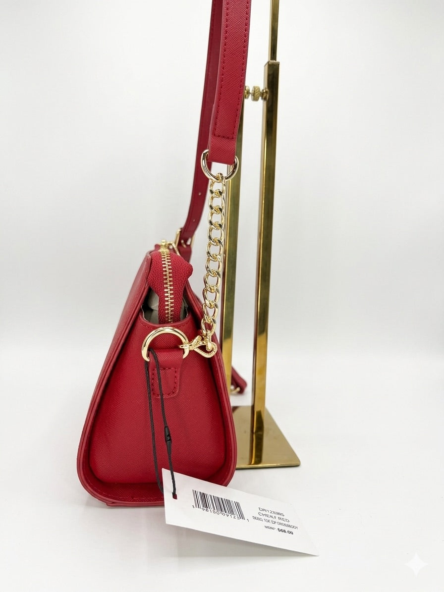STEVE MADDEN BLEXI TOP ZIP CROSSBODY CHEVY RED