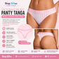 Victoria’s Secret Panty Tanga Rosa a Rayas con Cintura Logo
