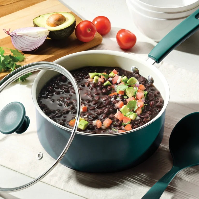 Tramontina Ceramaware 20-Piece Ceramic Nonstick Cookware Set , Green