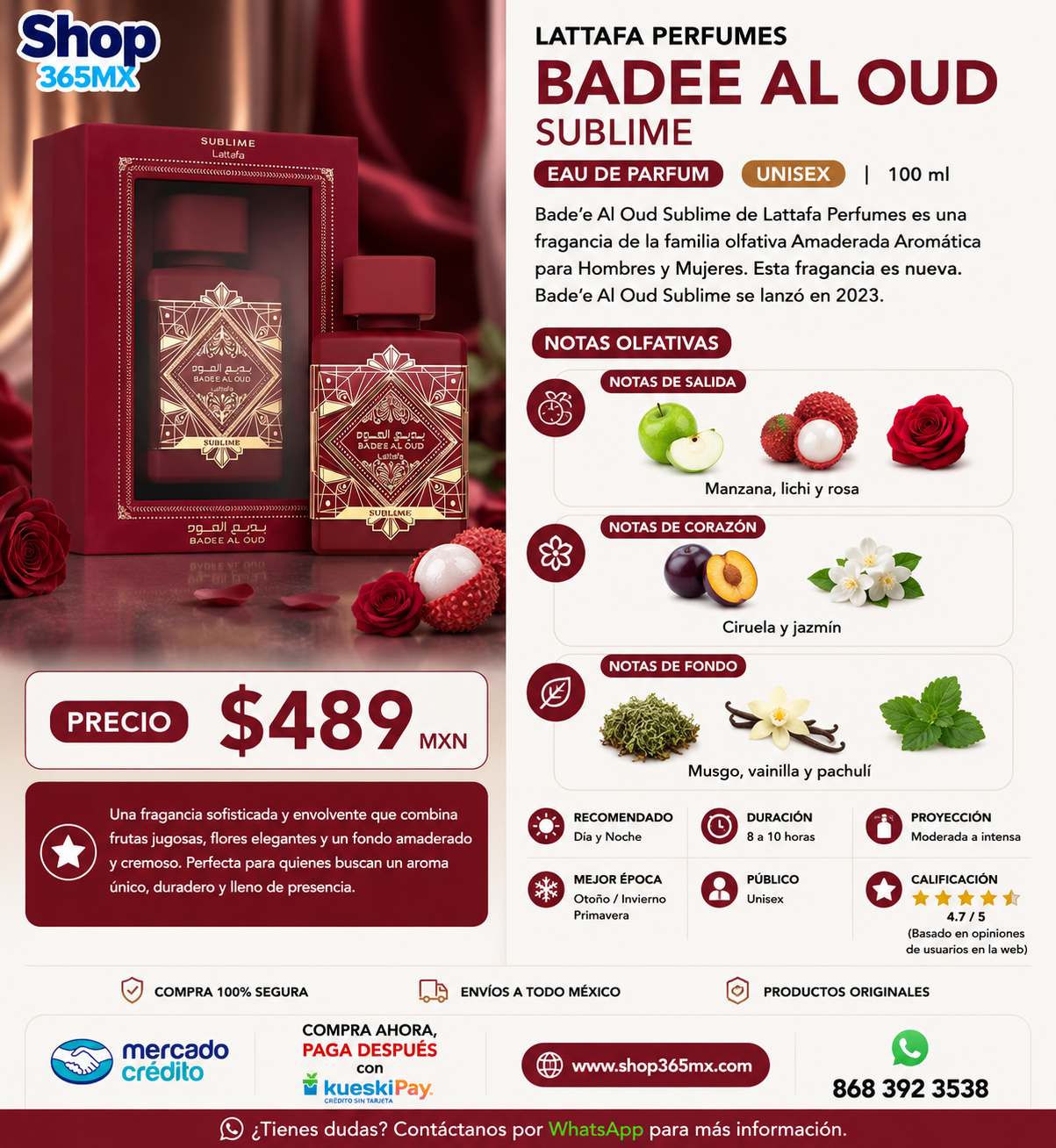 LATTAFA Bade’e Al Oud Sublime EDP U 100ML