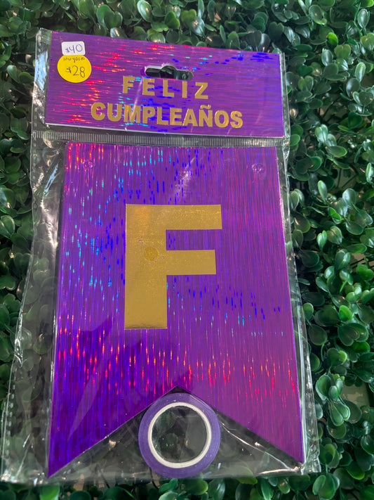 Letrero Feliz Cumpleaños