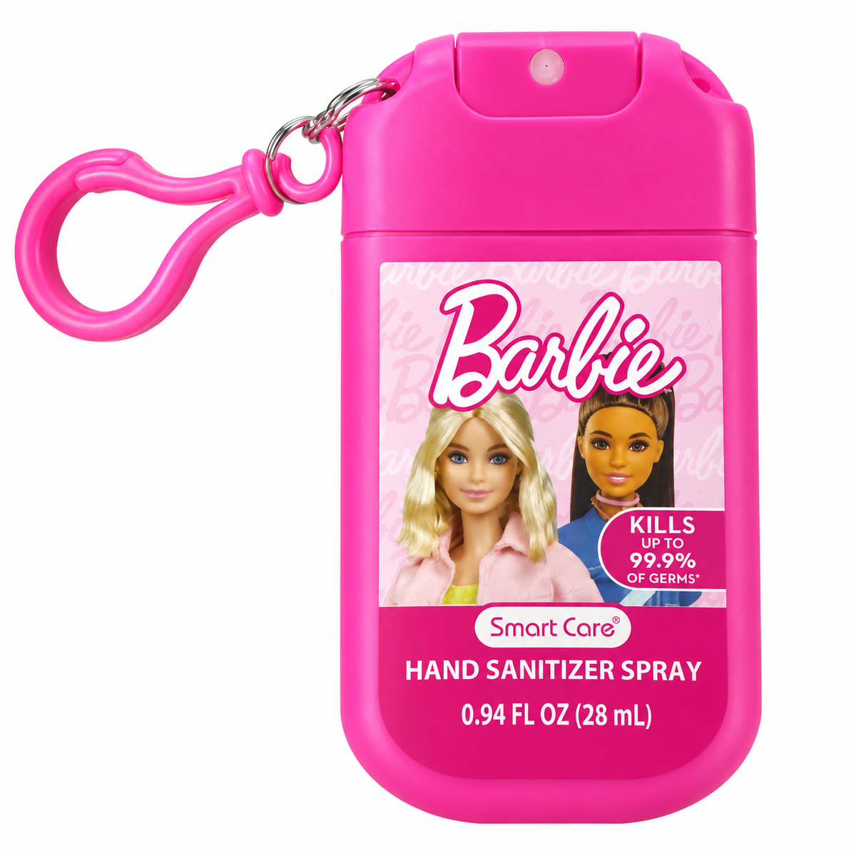 Barbie Smart Care Antibacterial en Spray con Clip 28 ml – Rosa Fucsia